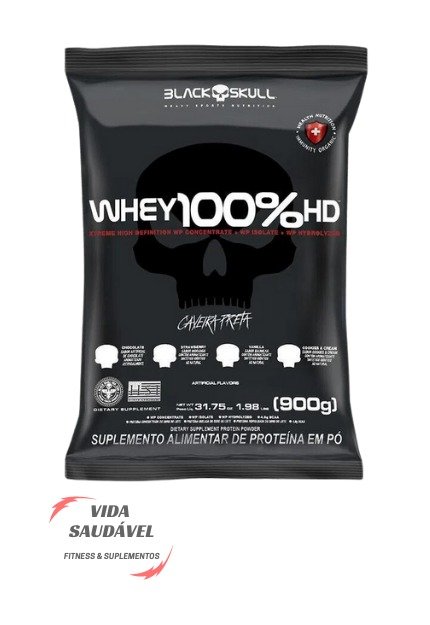 Whey 100%hd Black Skull